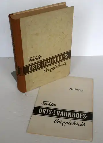 Deutsche Bundesbahn Orts und Bahnhofsverzeichnis Deutschland und Ostzone 1968
