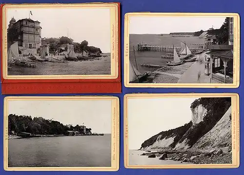 Ostsee Insel Rügen und Sassnitz 12 Original Ansichten Foto Mappe 1893