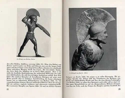 Antike Griechenland Kampf Krieg Militär Helden Kunst Plastik 1943