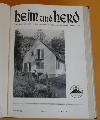 Hessen Darmstadt Heim und Herd Bau Sparkassen Zeitschift Jahrgang 1954 