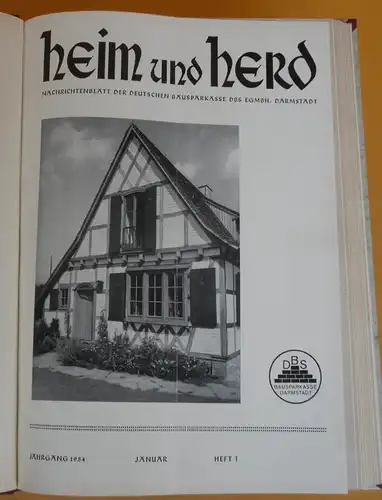 Hessen Darmstadt Heim und Herd Bau Sparkassen Zeitschift Jahrgang 1954