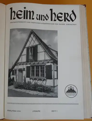 Hessen Darmstadt Heim und Herd Bau Sparkassen Zeitschift Jahrgang 1954 