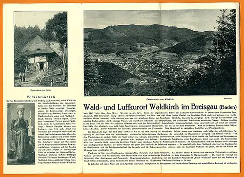 Baden Schwarzwald Breisgau Waldkirch Elztal alter Werbe Prospekt um 1930