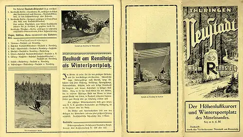 Thüringen Thüringer Wald Kurort Neustadt am Rennesteig Werbeheft um1930
