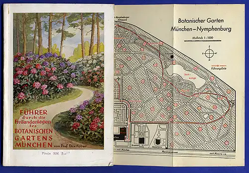 Bayern München Botanischer Garten Freilandanlagen Pflanzen Führer 1941 