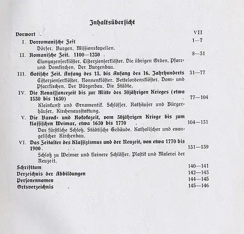 Thüringen Burgen Klöster Romanik Gotik Barock Architektur Kunstgeschichte 1942