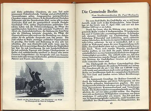 Stadt Berlin Potsdam Umgebung Bauten Architektur Geschichte Reiseführer 1928 