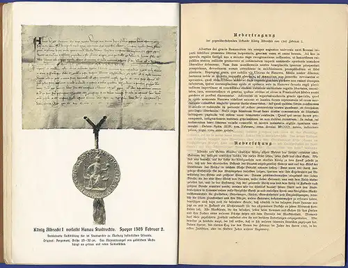 Hessen Main Kinzig Alt Hanau 600 Jahre Stadt Erhebung Festschrift 1903