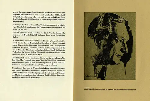 Hessen Wiesbaden Mai Festspiele Theater Oper Musik Festschrift Programm 1950 