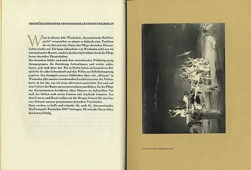 Hessen Wiesbaden Mai Festspiele Theater Oper Musik Festschrift Programm 1950 