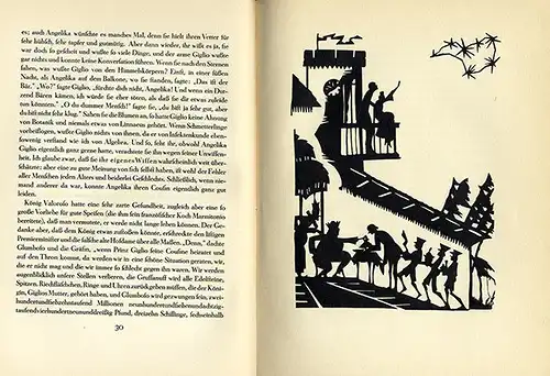 WilliamThackeray Märchen Buch Rose und Ring Kunst Handwerk Scherenschnitt 1924