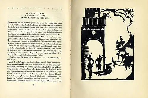 WilliamThackeray Märchen Buch Rose und Ring Kunst Handwerk Scherenschnitt 1924