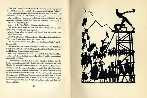 WilliamThackeray Märchen Buch Rose und Ring Kunst Handwerk Scherenschnitt 1924