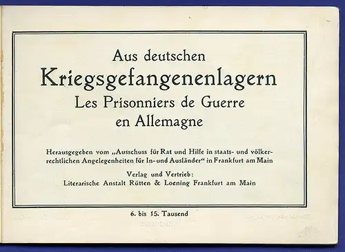 Weltkrieg Hessen Deutsche Kriegsgefangenen Lager Darmstadt Limburg Wetzlar 1915