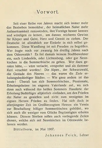 Hessen Odenwald Neunkirchen Kaiserturm Chronik Geschichte Heimatbuch 1907