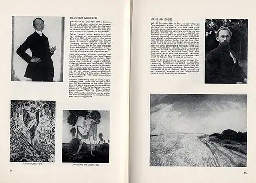 Bremen Kunst Malerei Maler in der Künstlerkolonie Worpswede Buch 1960