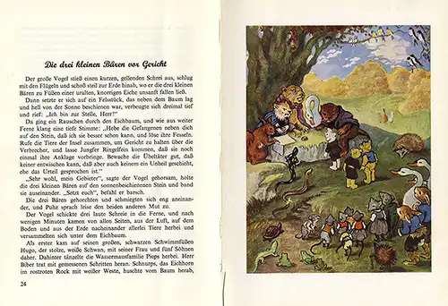 Kinder Märchenbuch Drei kleine Bären Bilder Franziska Schenkel Wien 1953
