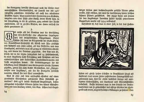 Bayern Alt Augsburg Stadt Geschichte Architektur Kunst Grafik Buch 1914
