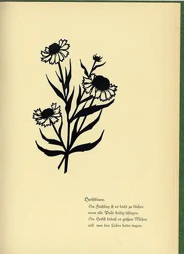 Kunst Handwerk Scherenschnitt Wiesen Garten Blumen Schwindt 1934