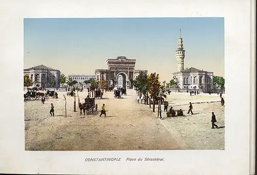 Türkei Orient Konstantinopel Stadt Typen altes Farblitho Bilder Album 1896