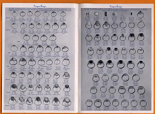 Idar Oberstein Schmuck Waren Fabrik Julius Moser Ringe Broschen Katalog 1938