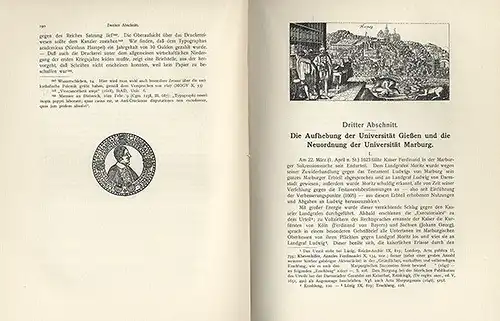 Hessen Studentika Universität Gießen 300 Jahr Feier Festschrift 2 Bände 1907