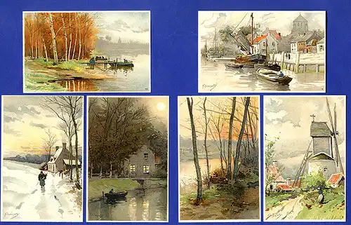 Niederlande Holland Aquarelle von Ferdinand Coenraets 13 Künstler Postkarten