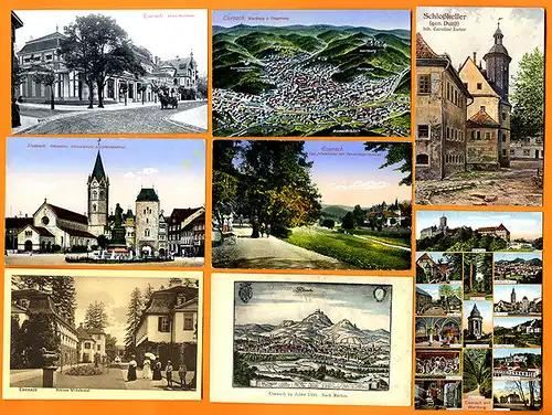 Thüringen Gruß aus Meiningen Stadt Ansichten 16 alte Postkarten ab 1899