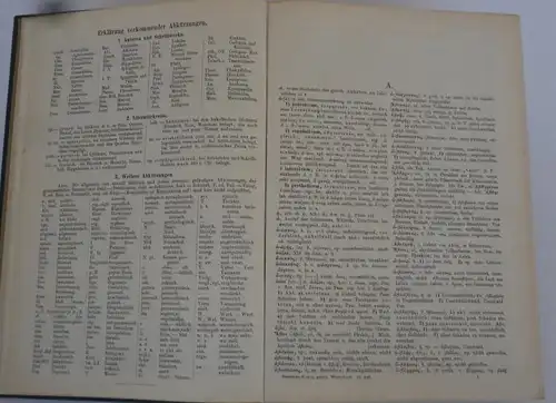 Altes Griechisch Deutsch Schule Wörterbuch schwerer Halbleder Band 1904