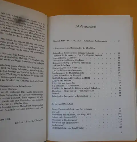 Baden Freudenberg 750 Jahre Reistenhausen Kirschfurt Geschichte Heimatbuch 1965