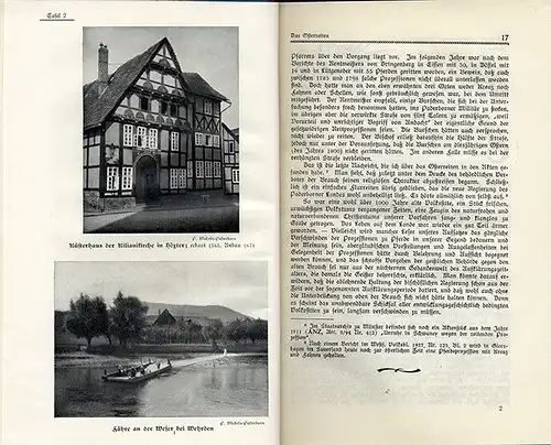 Niedersachsen Weser Kreis Höxter Geschichte Chronik Volkskunde 2 Bände 1927