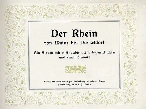 Rhein Schiffahrt Burgen Städte Mainz Bonn Köln Düsseldorf Bilder Album 1898