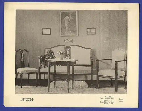 Darmstadt Wohnung Möbel Design Entwürfe Ludwig Alter 9 Foto Tafeln um 1926