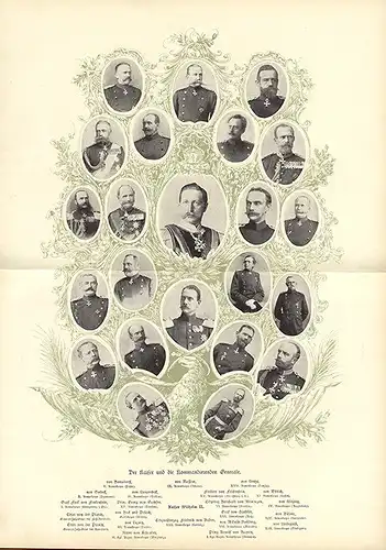 Deutsches Reich Kaiser Wilhelm Bilder Uniform 9 Porträt Tafeln 1913