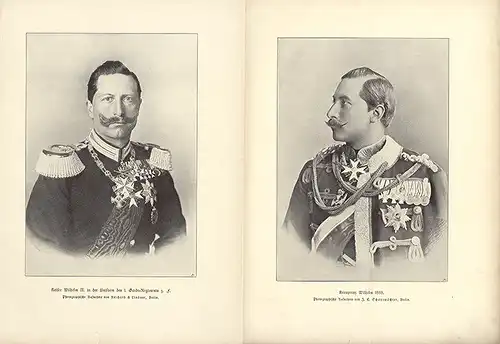 Deutsches Reich Kaiser Wilhelm Bilder Uniform 9 Porträt Tafeln 1913