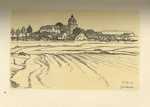 Kunst Grafik Fränkische Wanderungen Würzburg Main Maler Rudolf Schiestl 1925