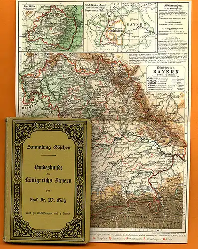 Königreich Bayern München Franken Schwaben Donau Geografie Heimatkunde 1904