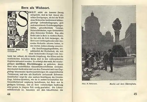 Schweiz Bern Stadt Geschichte Architektur alter Reiseführer Jugendstil 1913