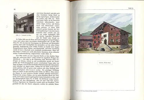 Schweiz Österreich Vorarlberg Walgau Bauernhaus Haustypen Bauweise Buch 1908