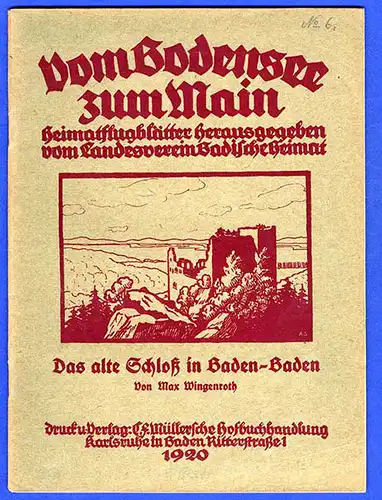 Baden Baden Mittelalter Altes Schloss Architektur Baukunst Geschichte Buch 1920