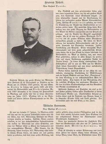 Hessen Marburg Stadt Geschichte 400 Jahre Philipps Universität Festschrift 1927