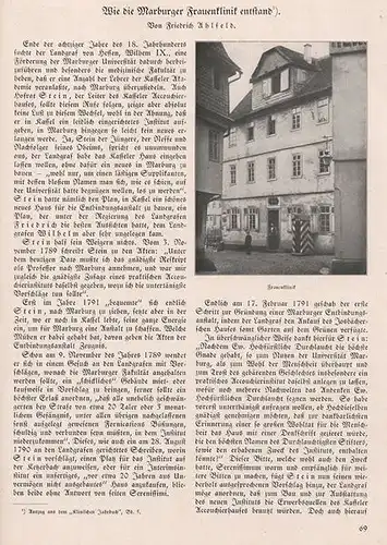 Hessen Marburg Stadt Geschichte 400 Jahre Philipps Universität Festschrift 1927