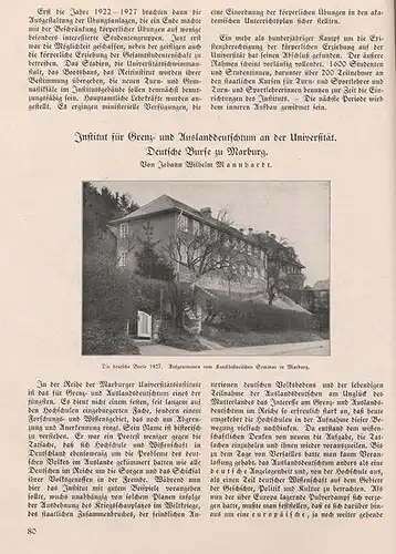 Hessen Marburg Stadt Geschichte 400 Jahre Philipps Universität Festschrift 1927