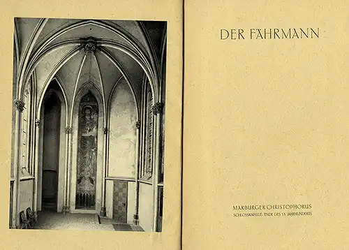 Marburg Schloss Kapelle Fresken Bild Heiliger Christophorus Buch 1960