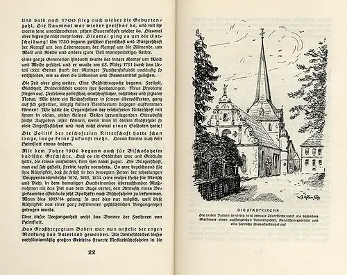 Baden Neckar Neckarbischofsheim Stadt Geschichte Festschrift 1950