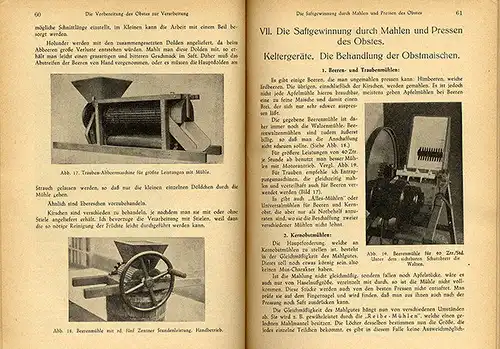 Hessen Obst Gartenbau Most Fruchtsaft Trester Herstellung Handbuch 1947