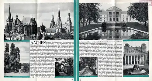 Rhein Westfalen Aachen Stadt Geschichte Architektur Reiseführer Prospekt 1929