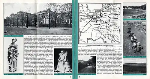 Rhein Westfalen Aachen Stadt Geschichte Architektur Reiseführer Prospekt 1929