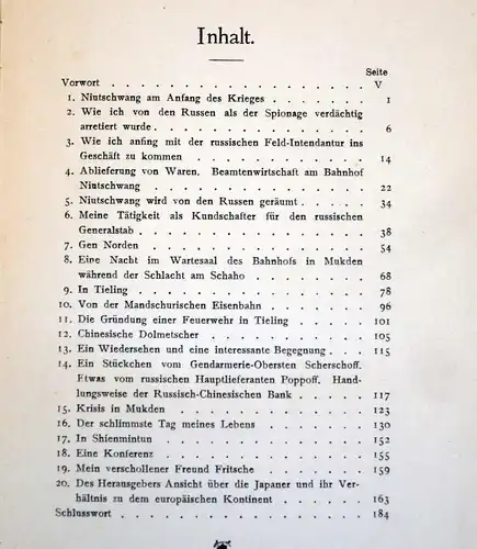 Deutscher Kaufman in China Mandschurei Russisch-Japanischer Krieg Buch 1906