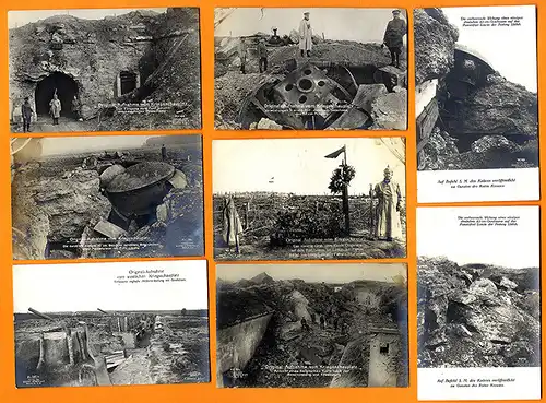 Weltkrieg Belgien Fort Loucin 9 Original Foto Postkarten Liersch Verlag 1916